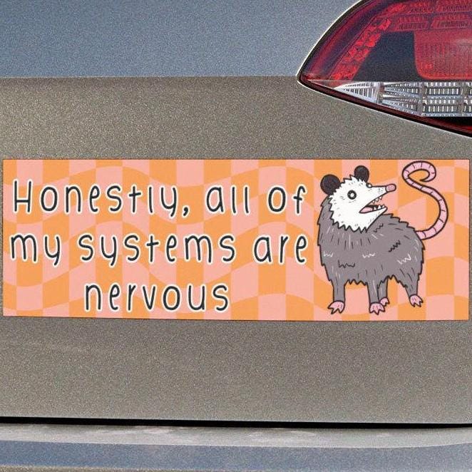 All of my Systems are Nervous Car Magnet