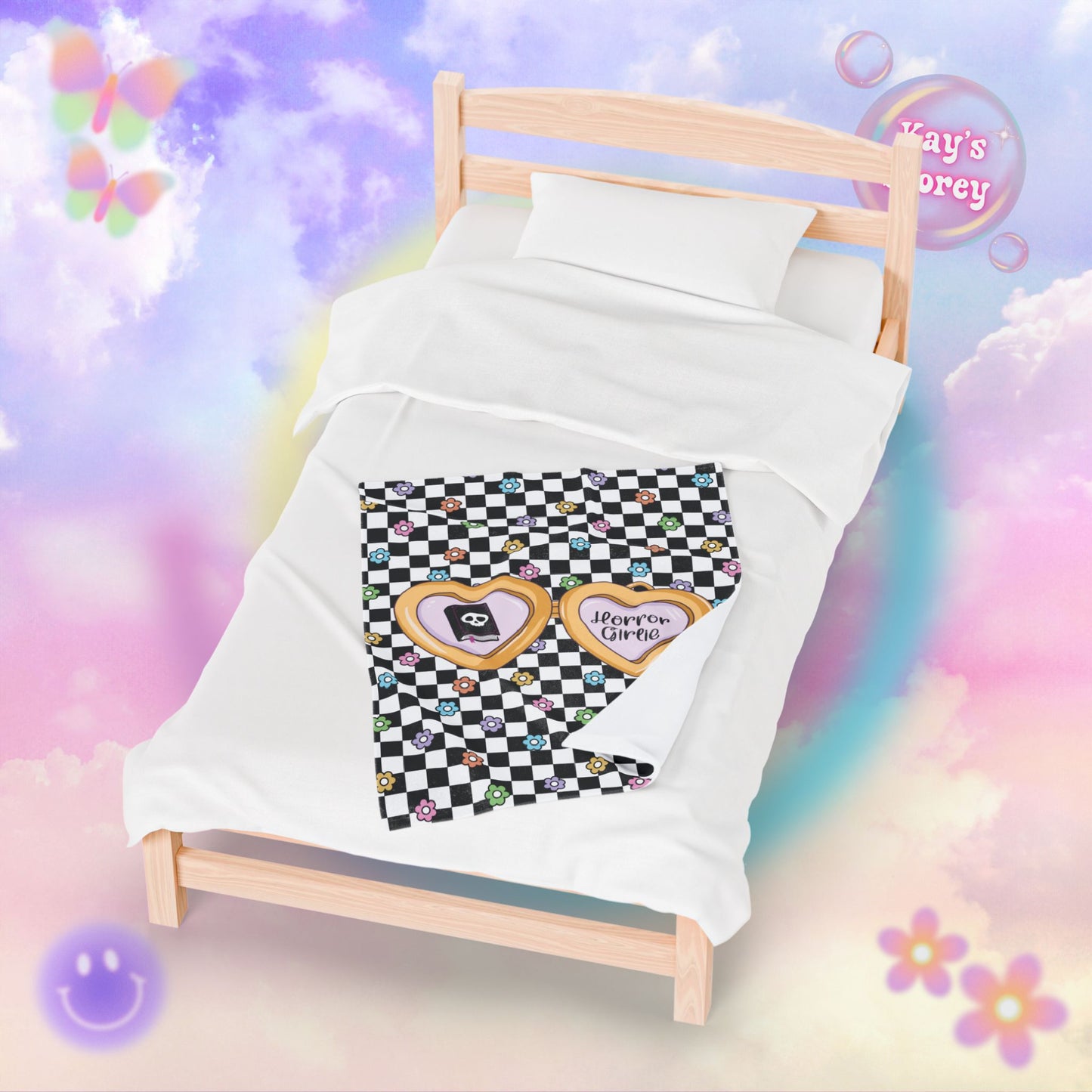 Horror Girlie Velveteen Plush Blanket