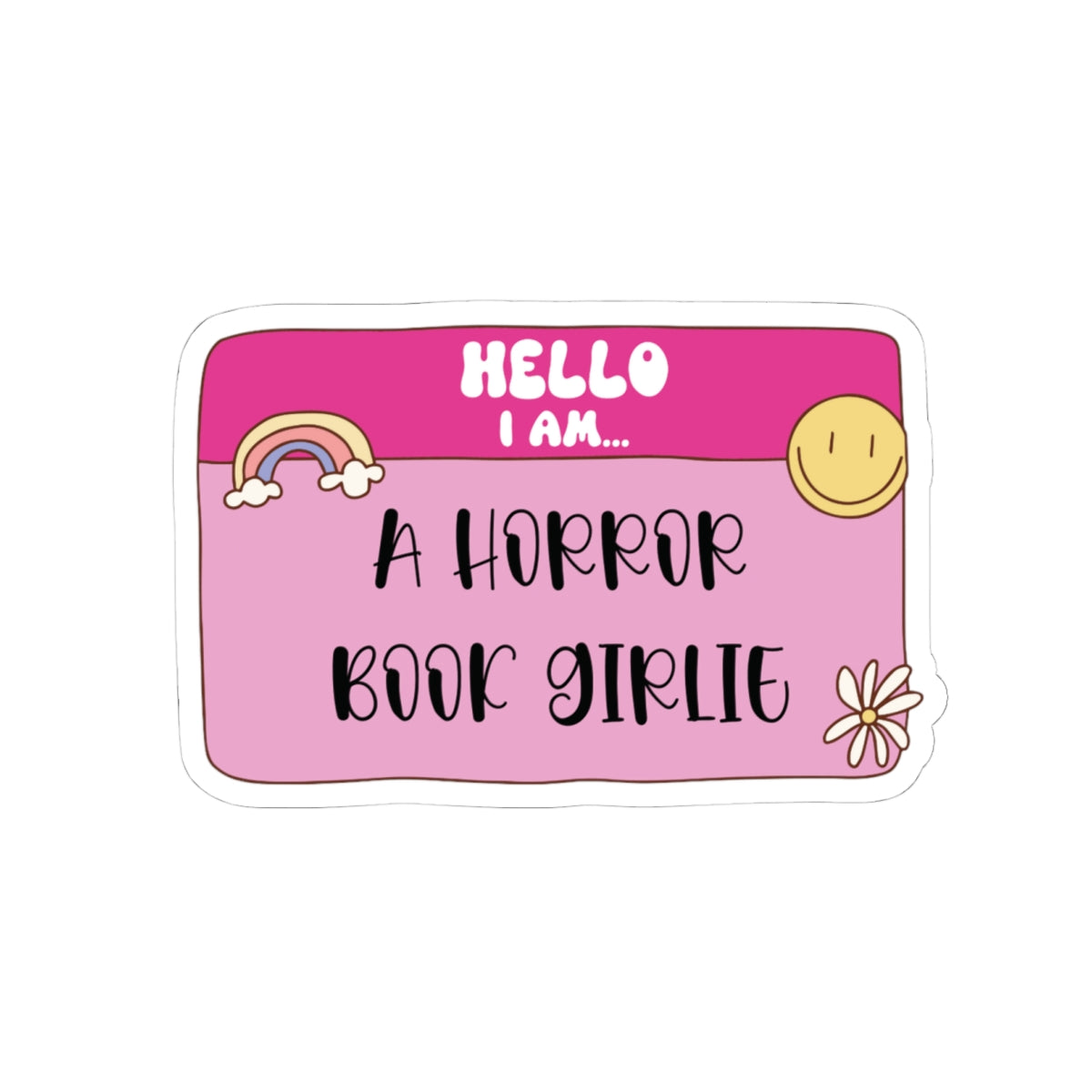 Horror Book Girlie Sticker