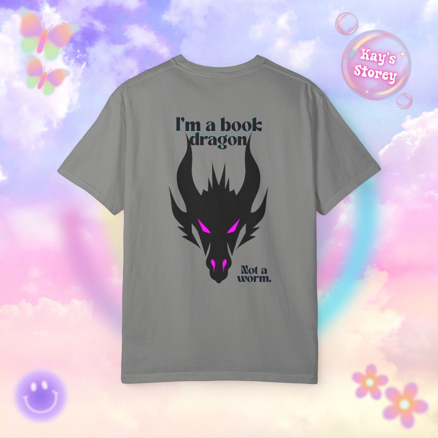 Book Dragon Pink Comfort Colors T-Shirt