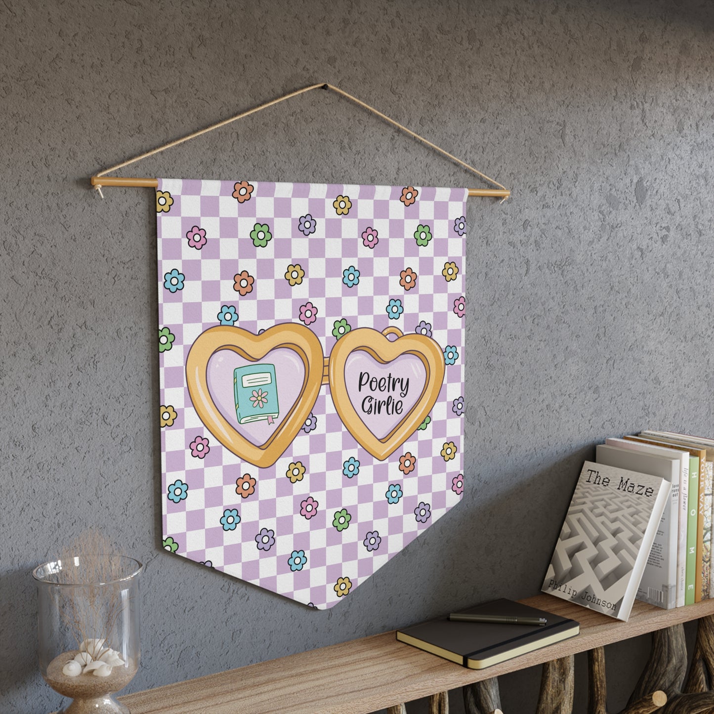 Purple Poetry Girlie Pennant