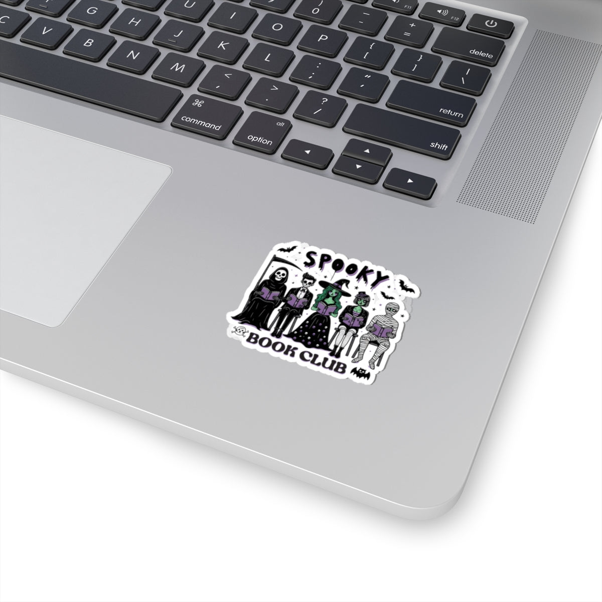 Spooky Book Club Sticker - Kiss-Cut Stickers, Halloween Sticker, Cute Book Club Design, Spooky Sticker, Decorative Sticker for Journals