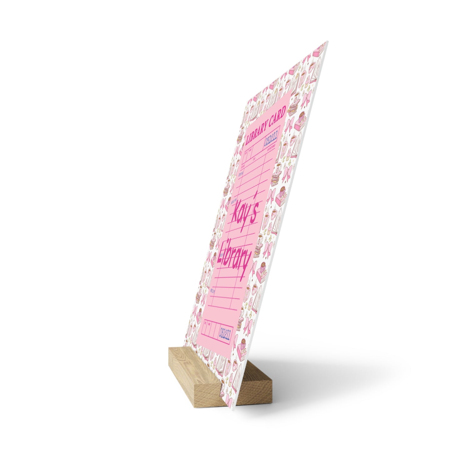 Personalized Bookshelf Decor with Stand