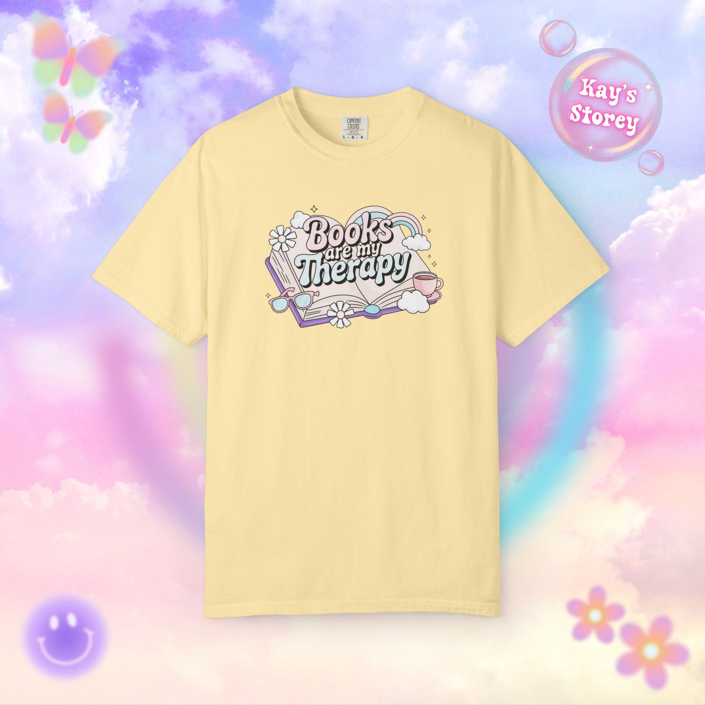 Books Are My Therapy Comfort Colors T-Shirt