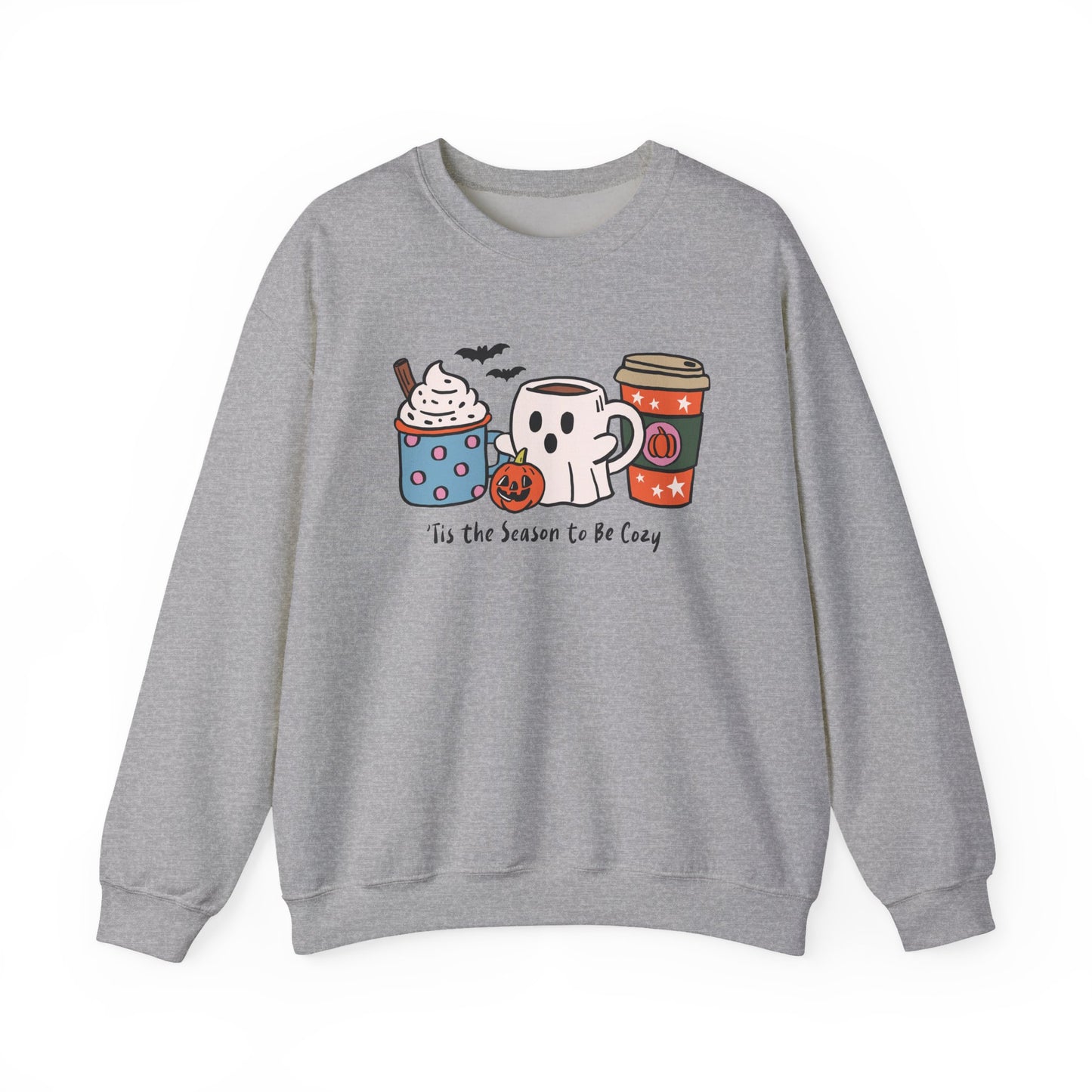Tis the Season to be Cozy Sweatshirt, Long Sleeve Shirt for Spooky Season Bookish Gift,  Halloween Reading Apparel