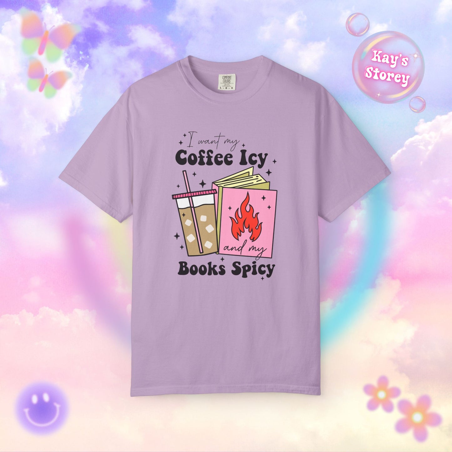 Coffee Icy Books Spicy Comfort Colors T-Shirt
