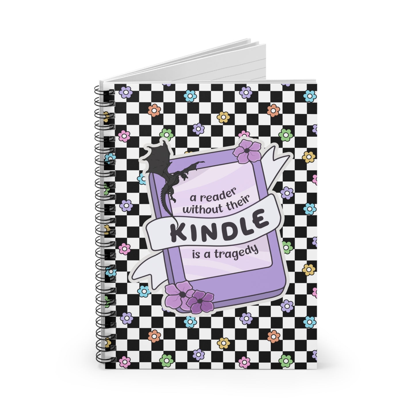 Reader Without Their Kindle Spiral Notebook - Ruled Line