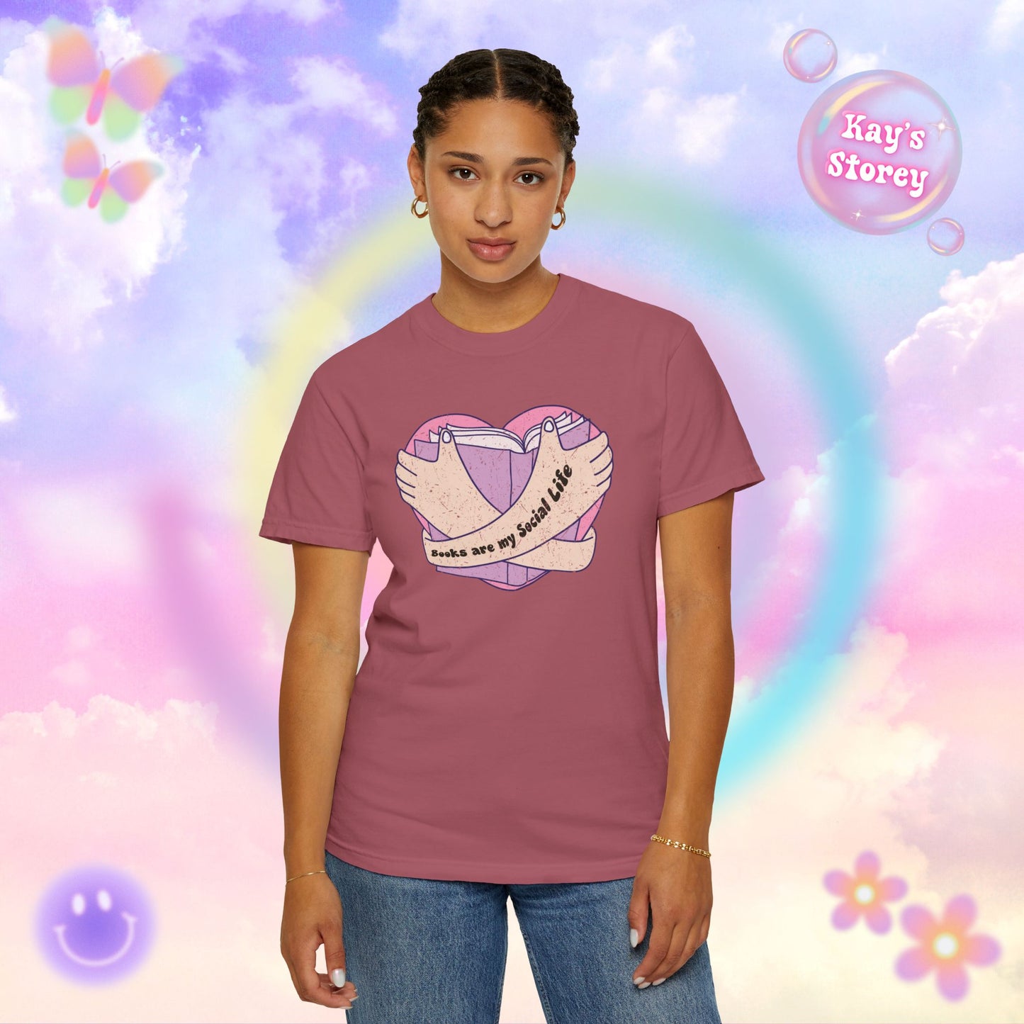 Books Are My Social Life Comfort Colors T-Shirt