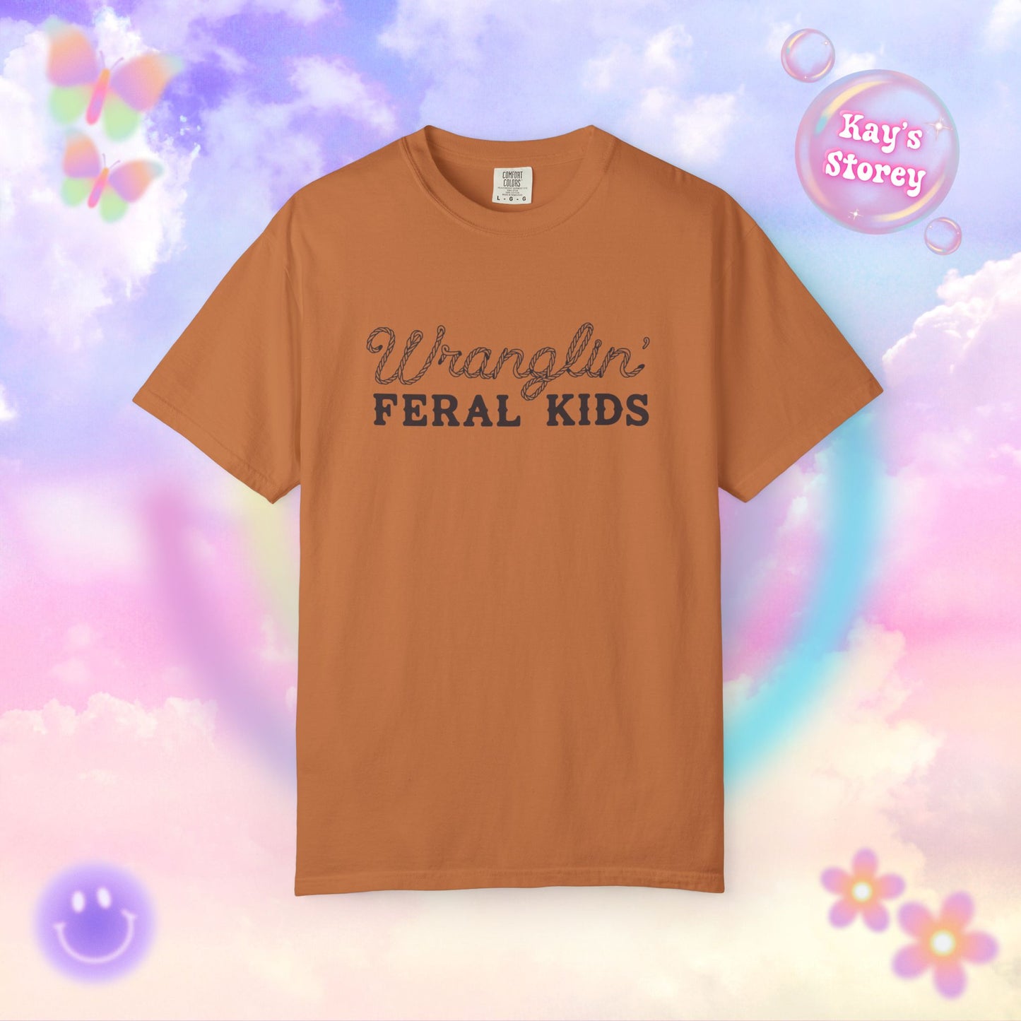 Wranglin' Feral Kids Comfort Colors T-Shirt