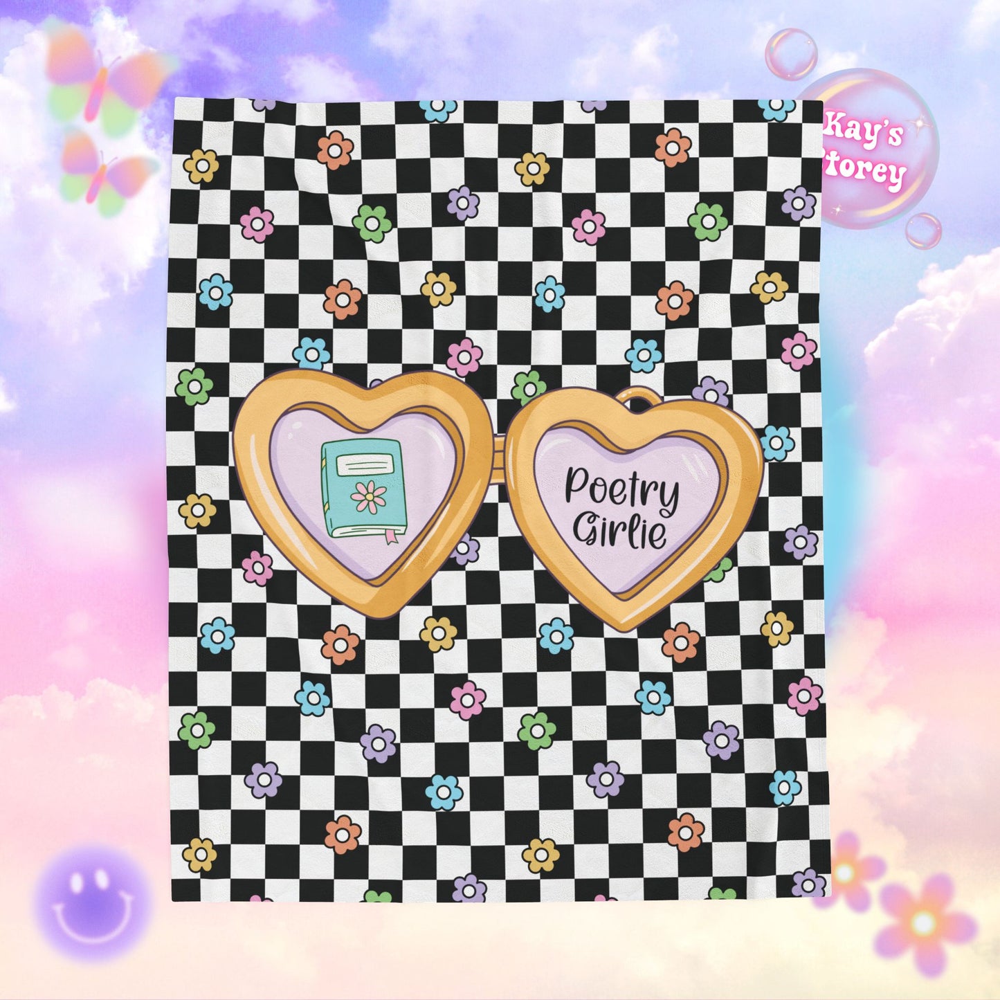 Poetry Girlie Velveteen Plush Blanket