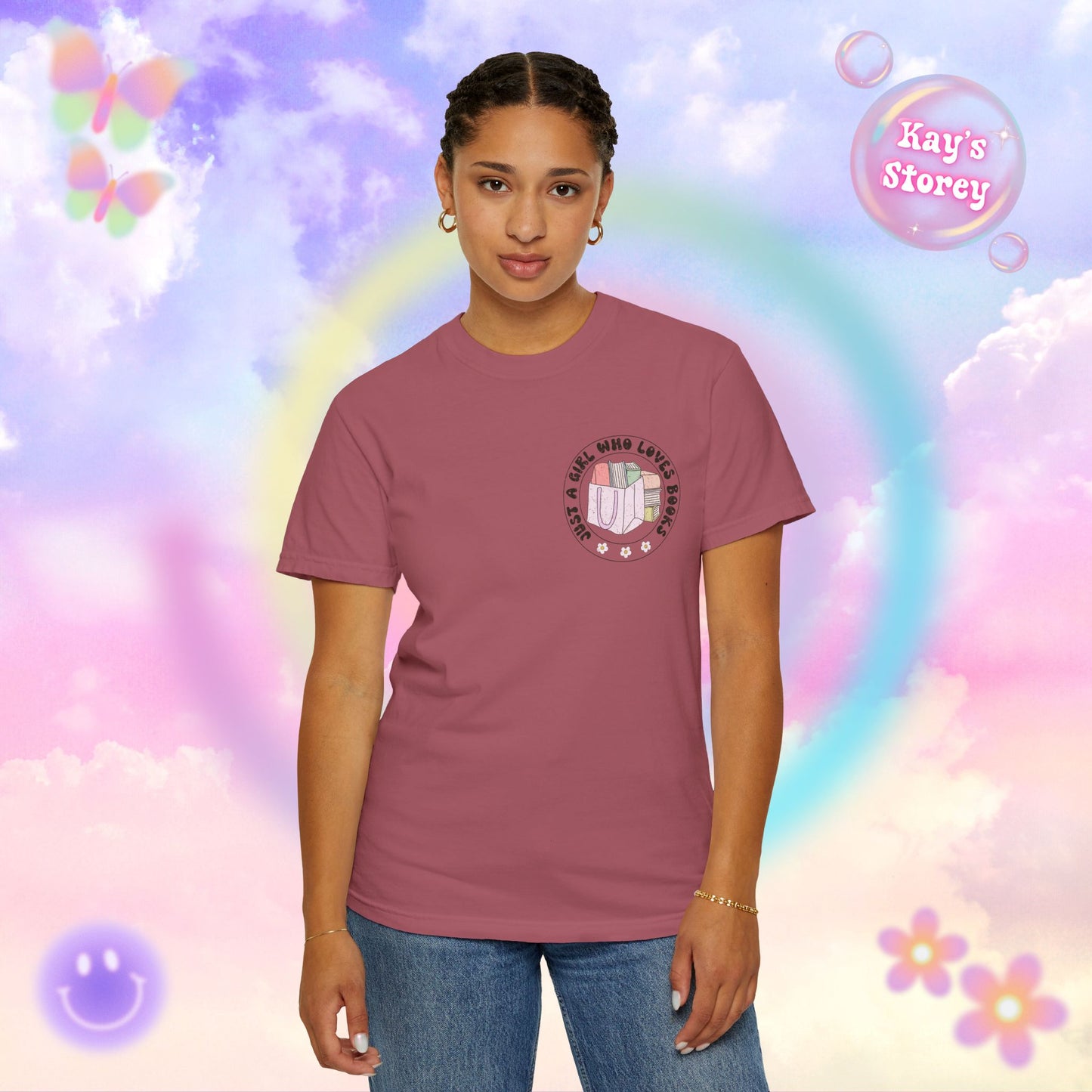Just A Girl Who Loves Books Comfort Colors T-Shirt