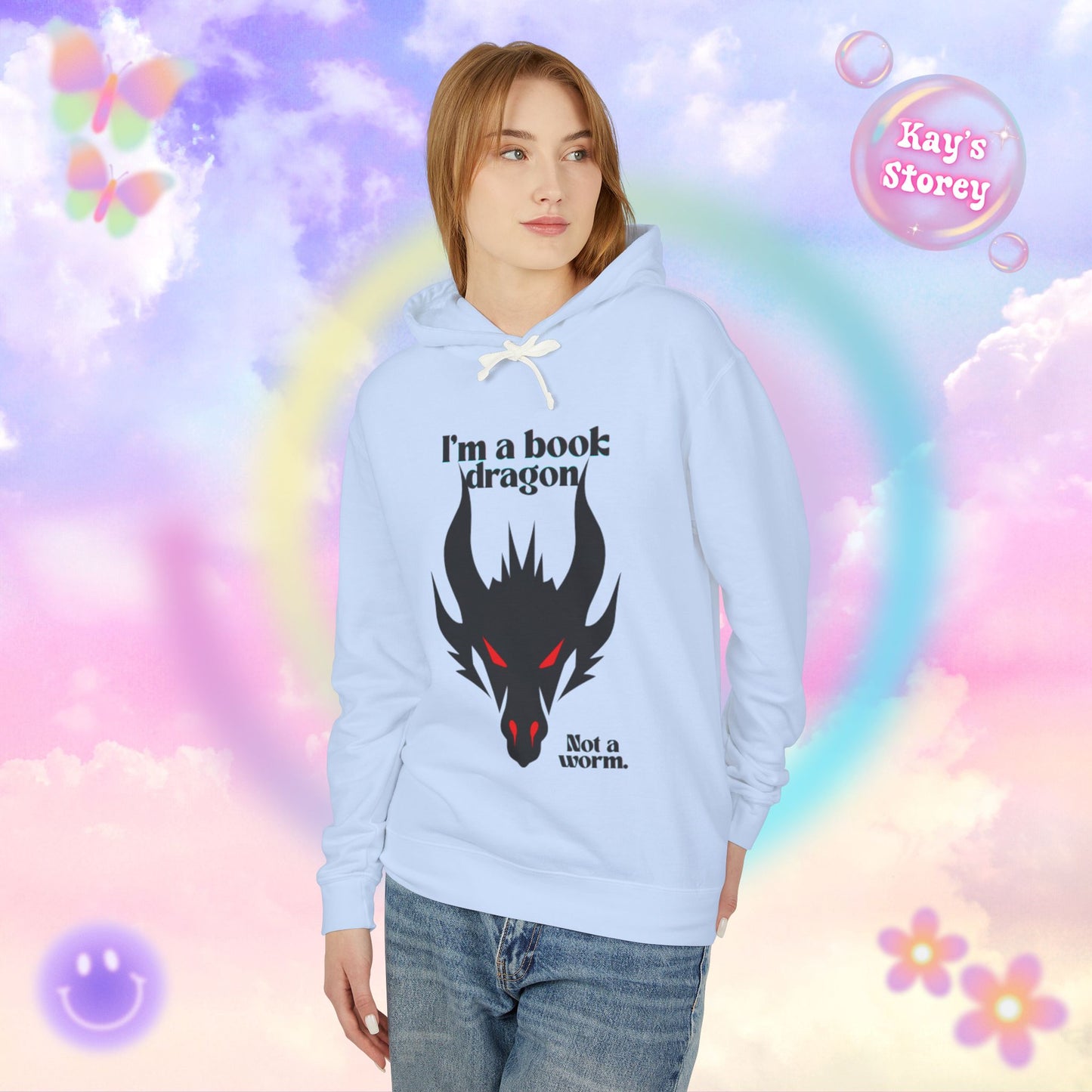 Red Book Dragon Unisex Lightweight Hooded Sweatshirt