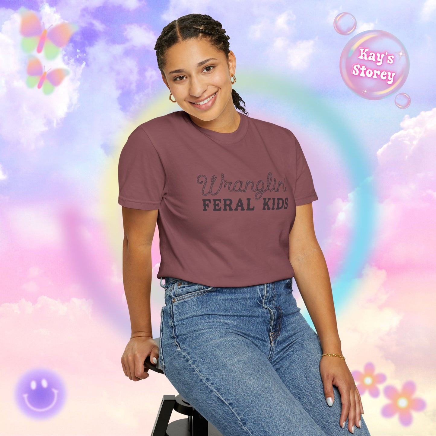 Wranglin' Feral Kids Comfort Colors T-Shirt