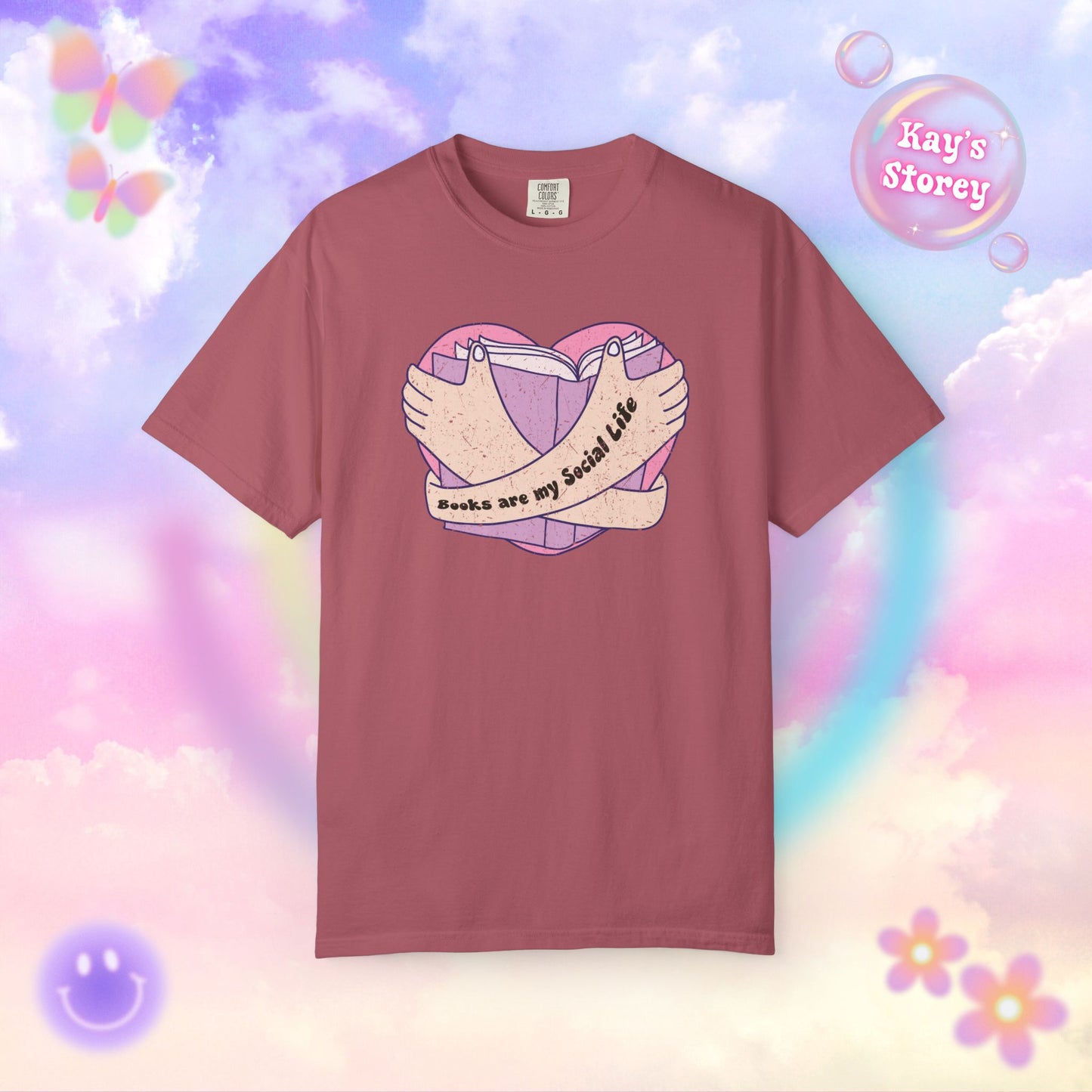 Books Are My Social Life Comfort Colors T-Shirt