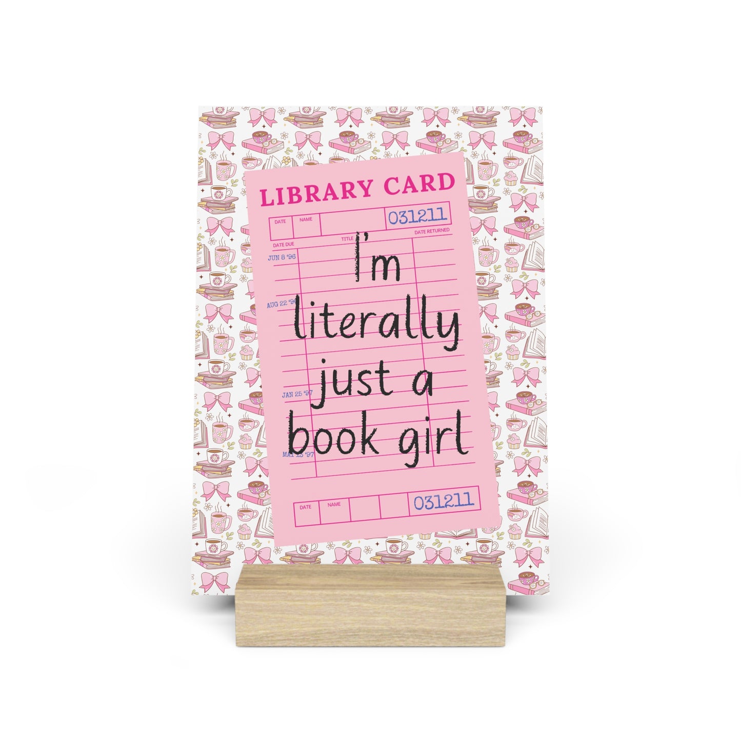 Literally Just a Book Girl Bookshelf Decor with Stand