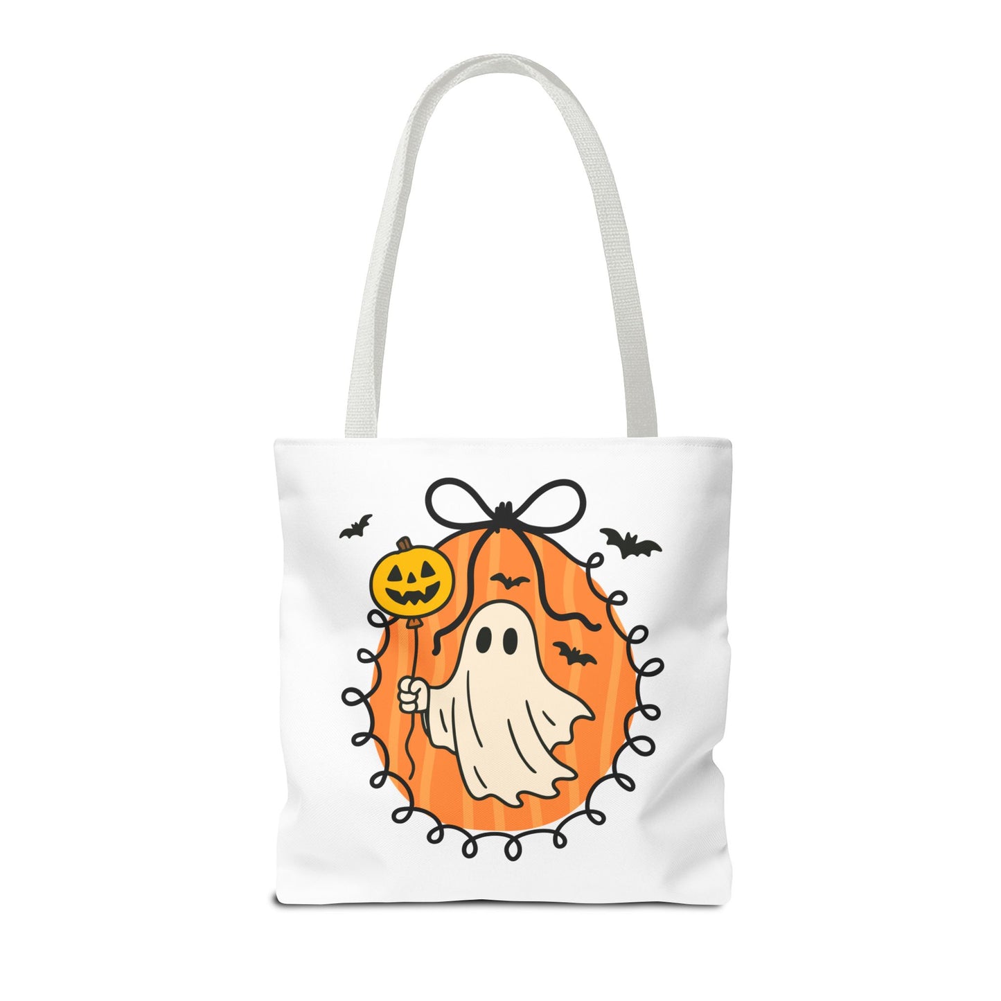 Spooky Season Ghost Balloon Tote Bag