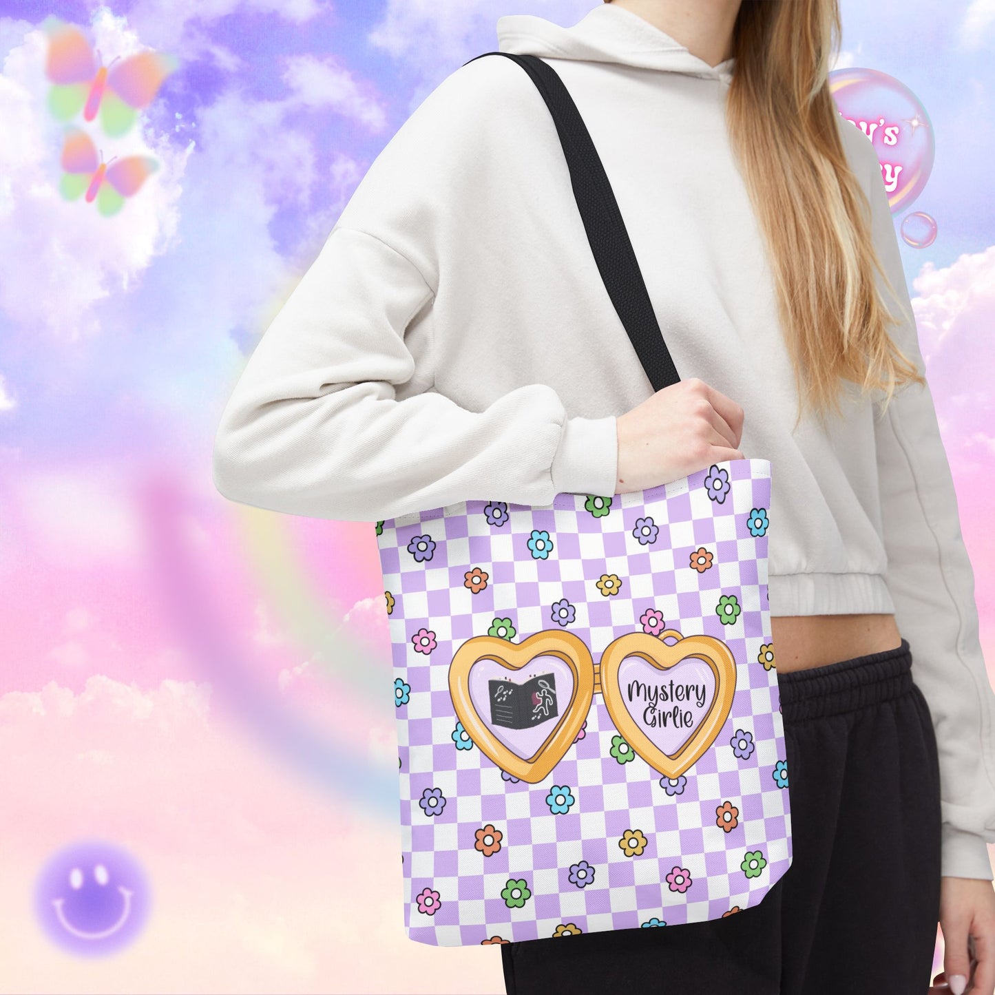 Purple Mystery Girlie Tote Bag