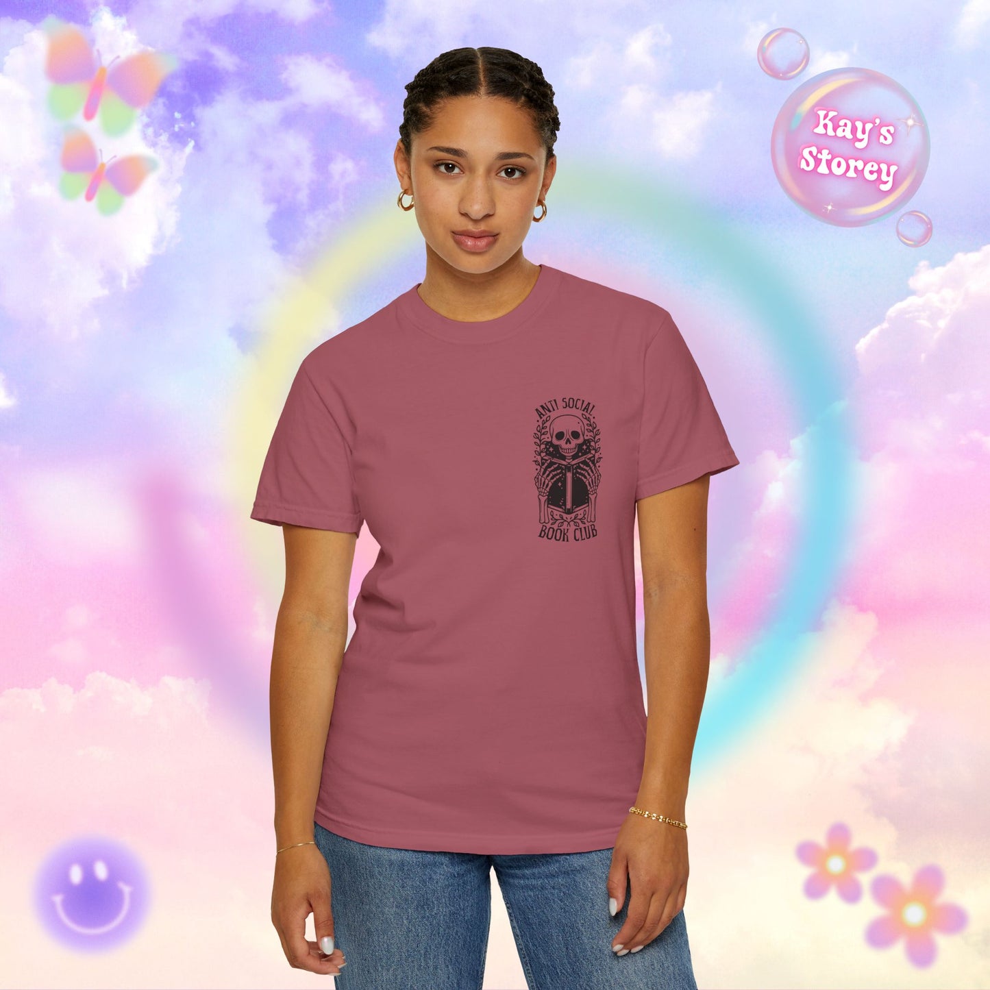 Skeleton Anti Social Comfort Colors T-Shirt