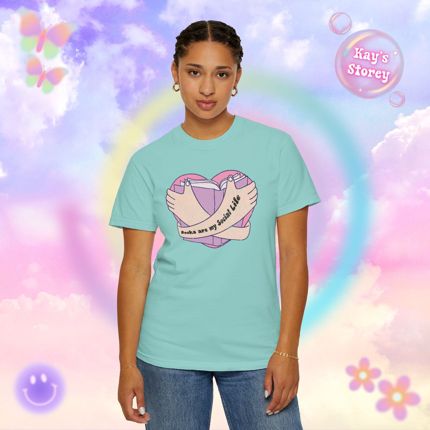 Books Are My Social Life Comfort Colors T-Shirt