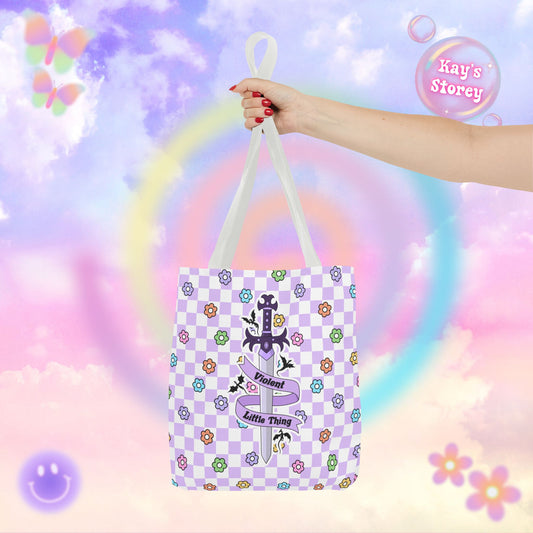 Purple Violent Little Thing Tote Bag