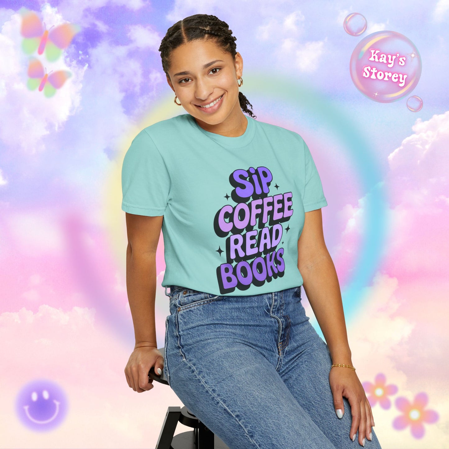 Sip Coffee Read Books Comfort Colors T-Shirt