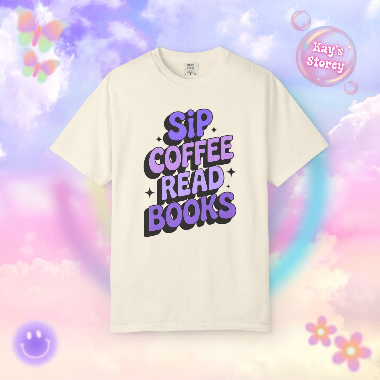 Sip Coffee Read Books Comfort Colors T-Shirt