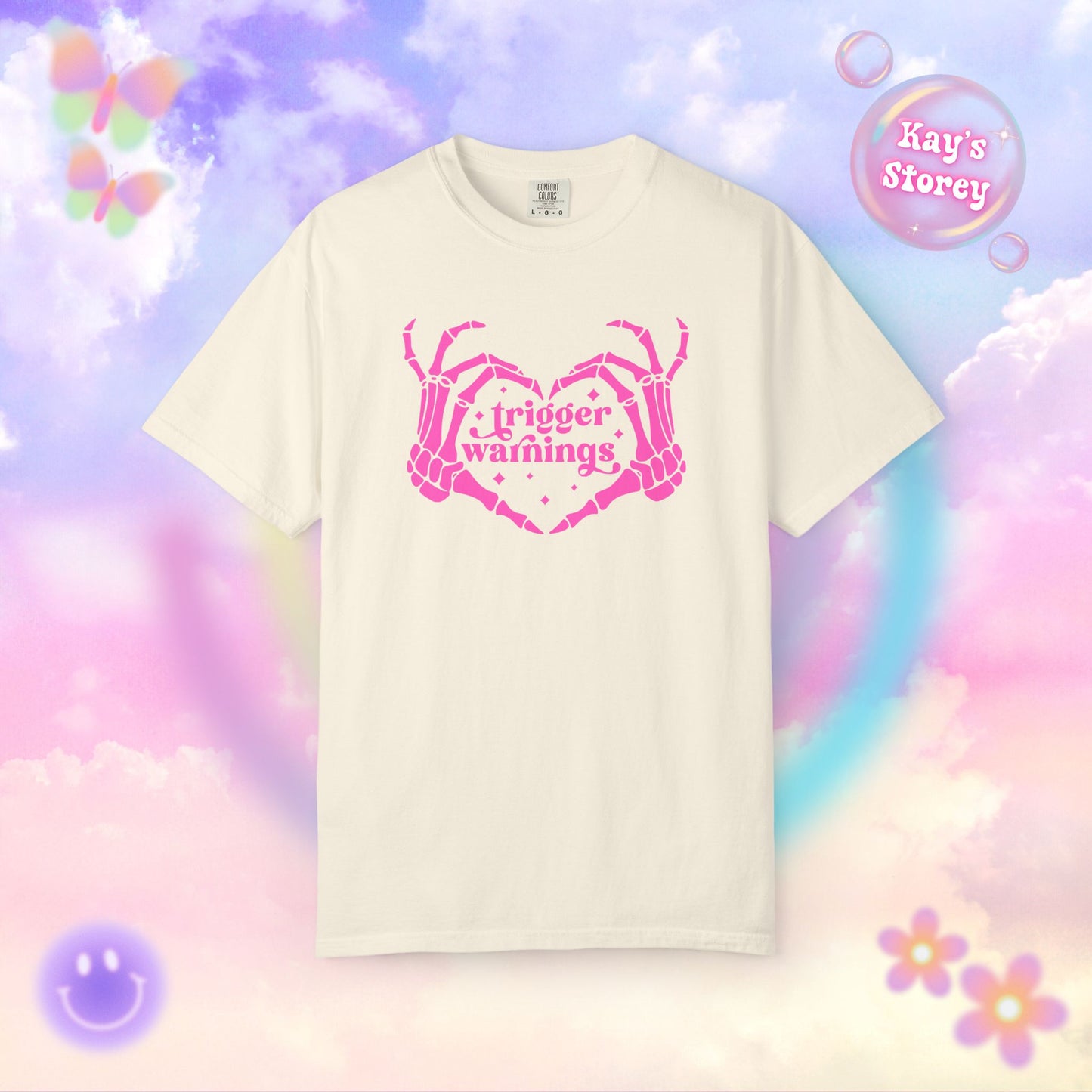 Pink Trigger Warnings Comfort Colors T-Shirt