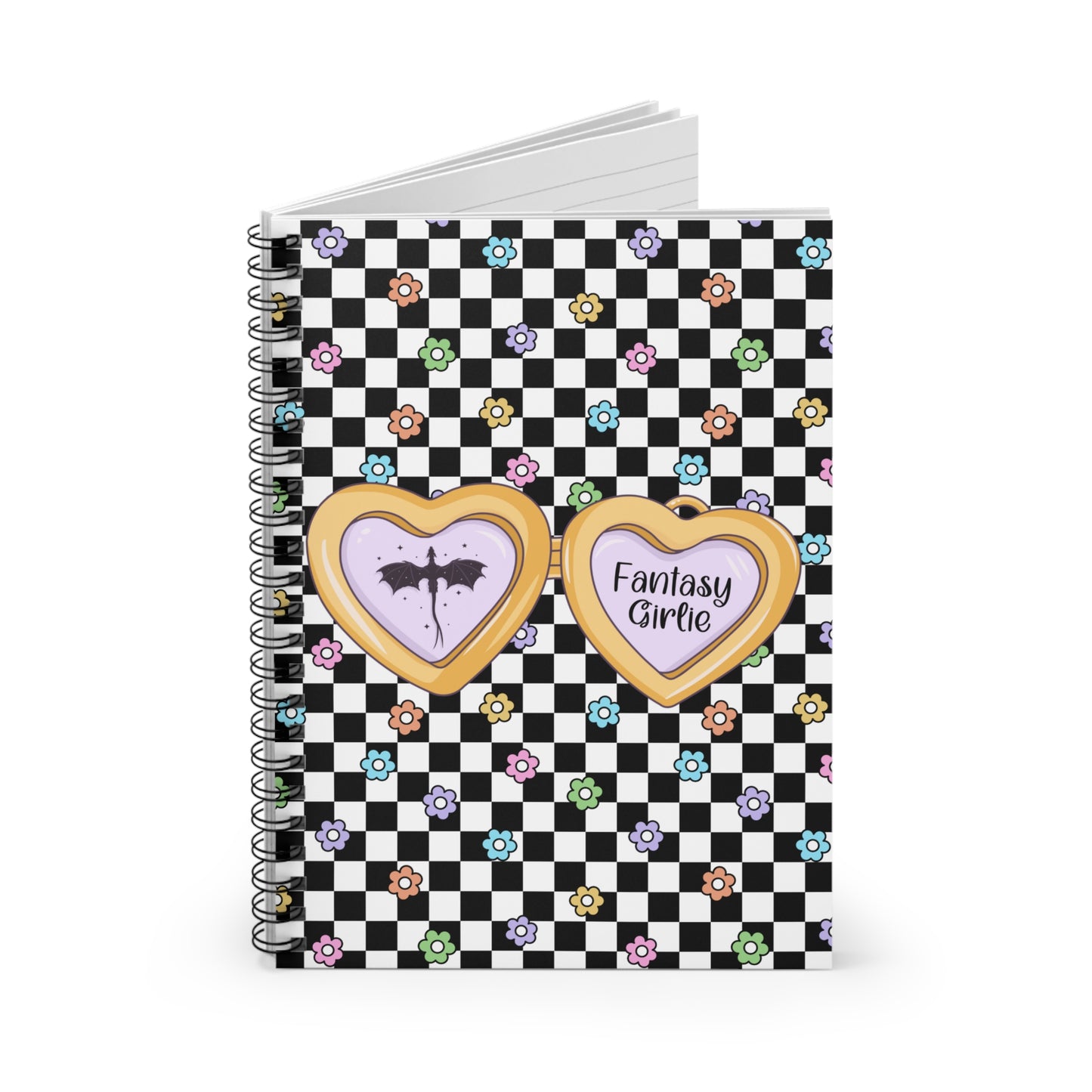 Fantasy Girlie Spiral Notebook - Ruled Line