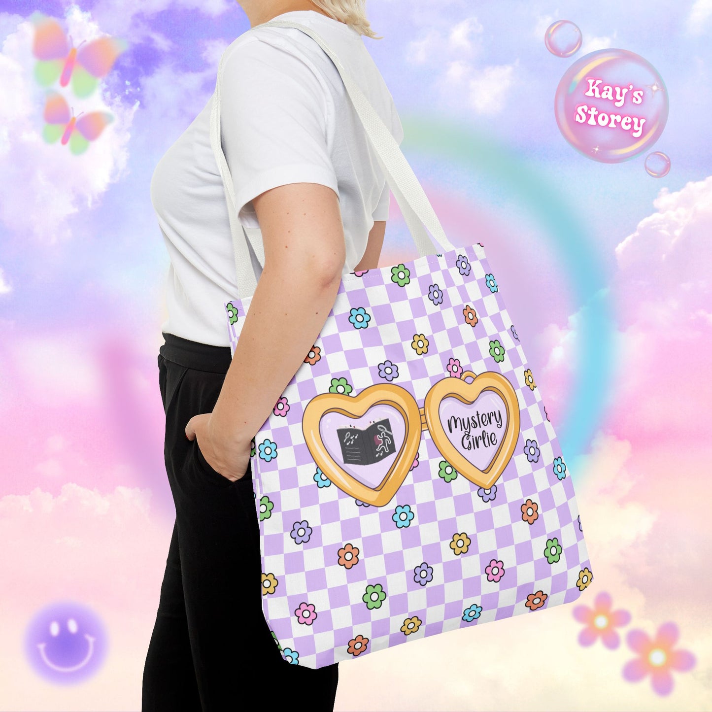 Purple Mystery Girlie Tote Bag