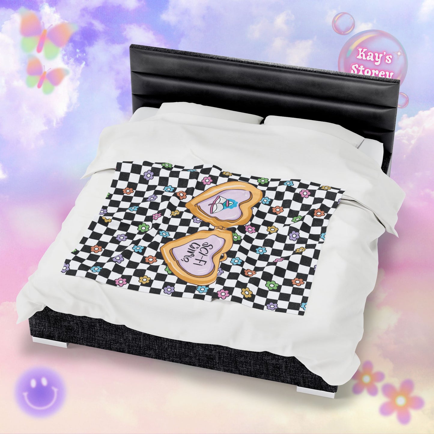 Sci-Fi Girlie Velveteen Plush Blanket