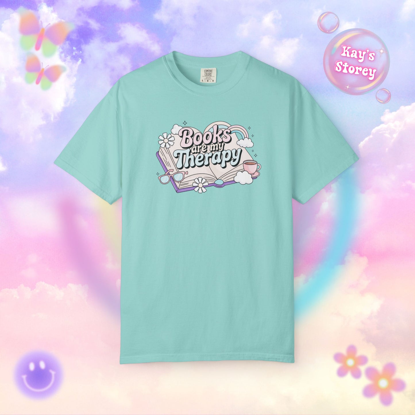 Books Are My Therapy Comfort Colors T-Shirt