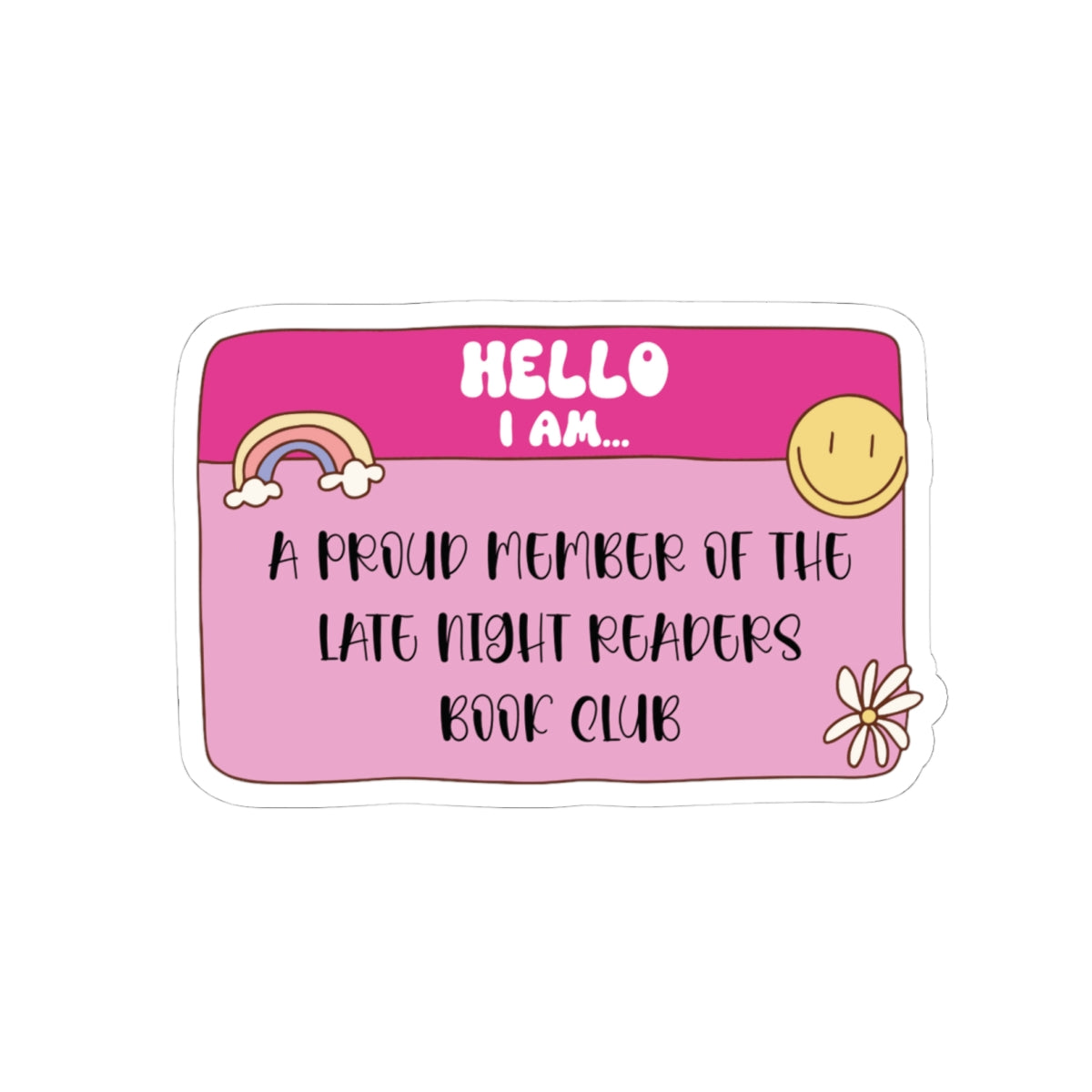 Late Night Readers Book Club Sticker
