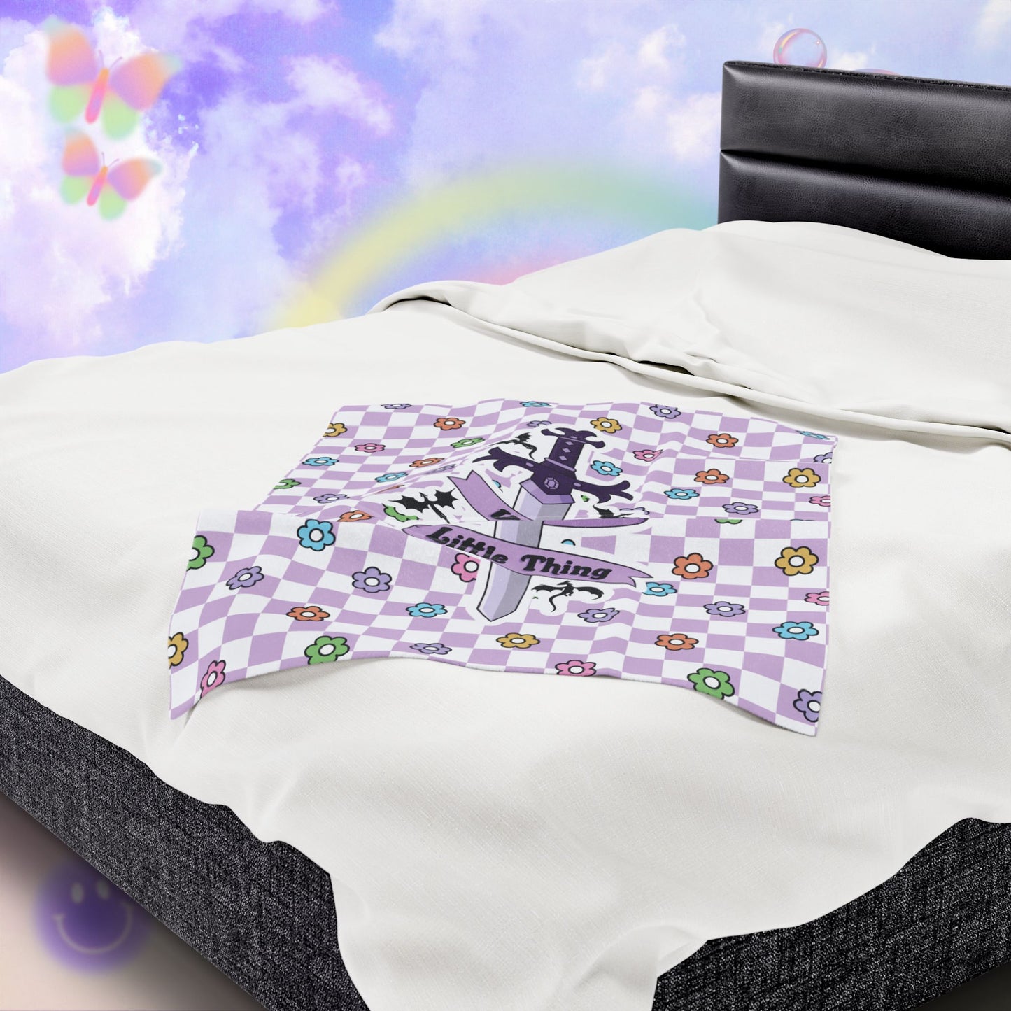 Purple Violent Little Thing Velveteen Plush Blanket