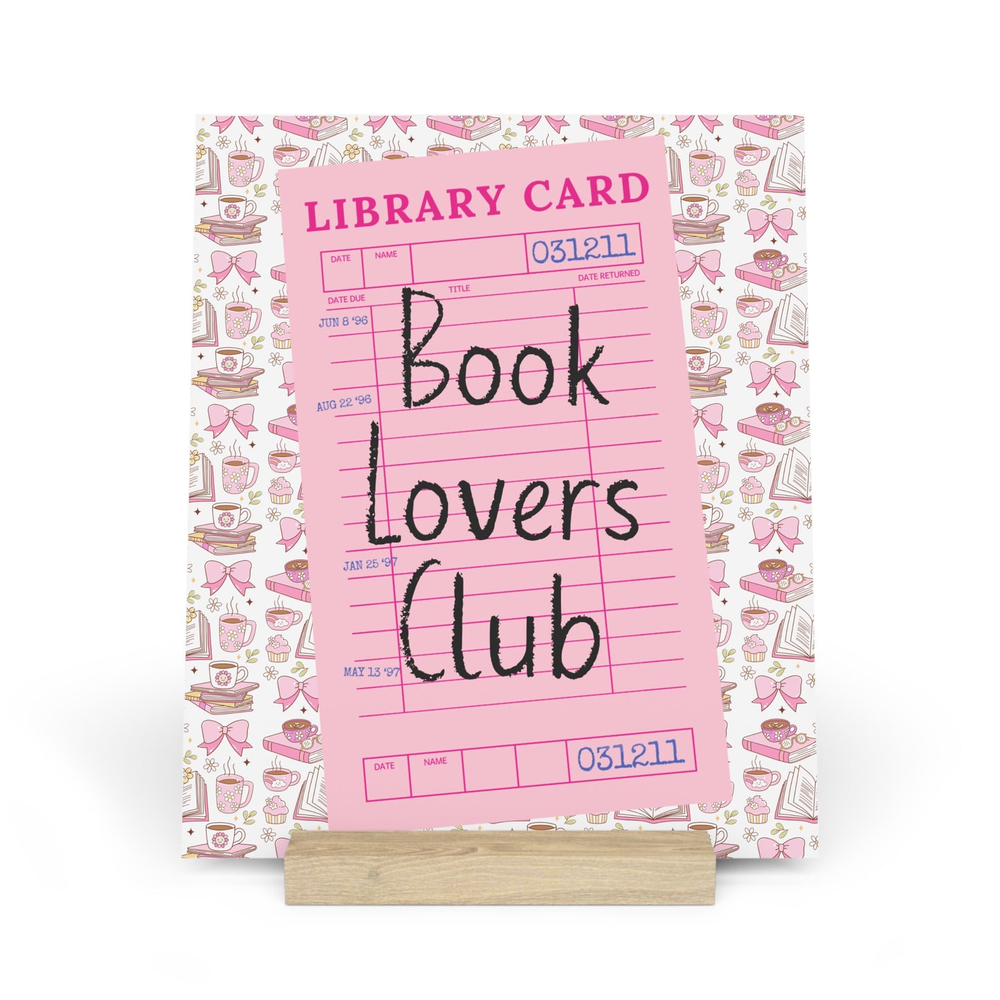 Book Lovers Club Bookshelf Decor with Stand