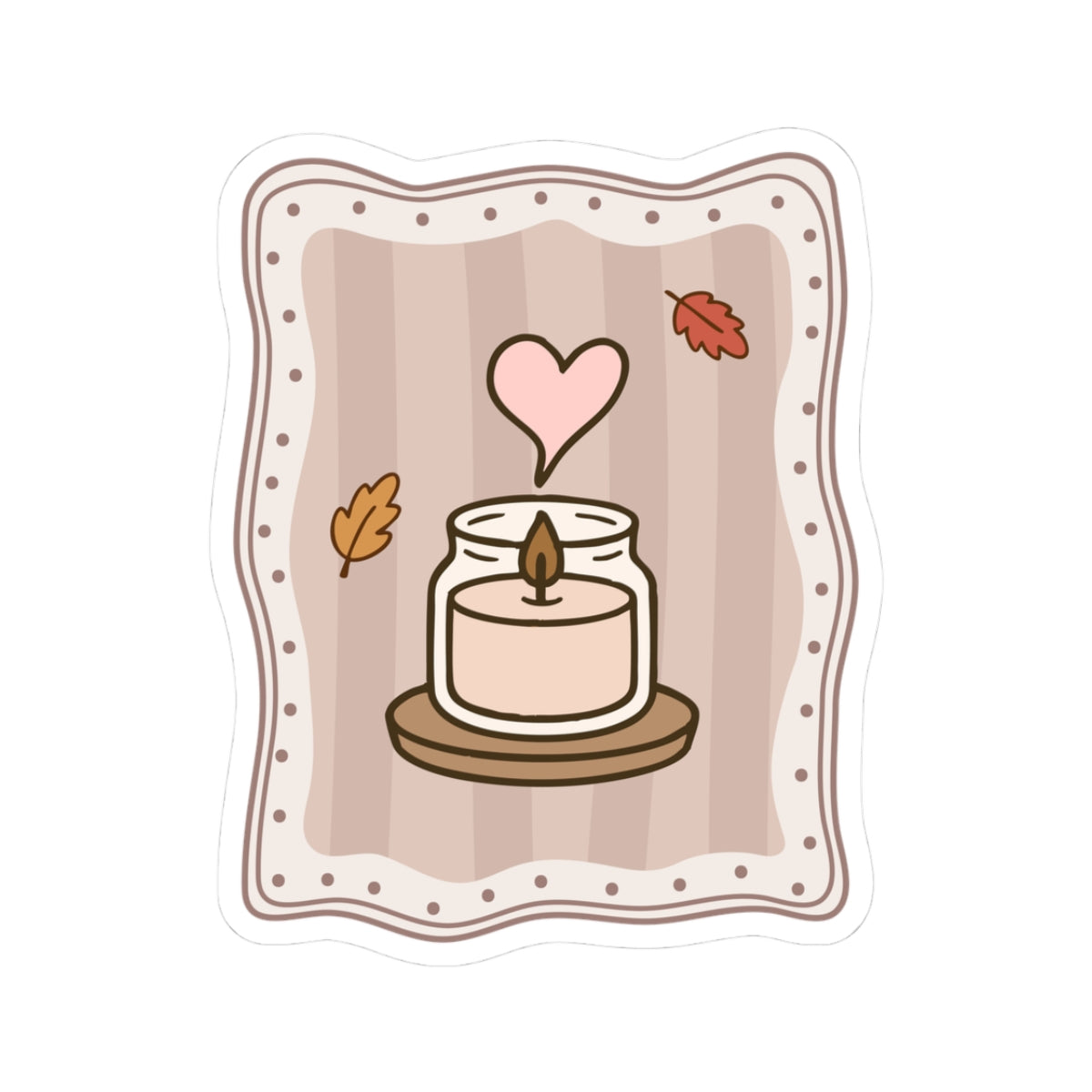 Autumn Candle Sticker, Fall Planner Stickers, Book Lover Gifts, Autumn Sticker, Cozy Accessories, Seasonal Sticker