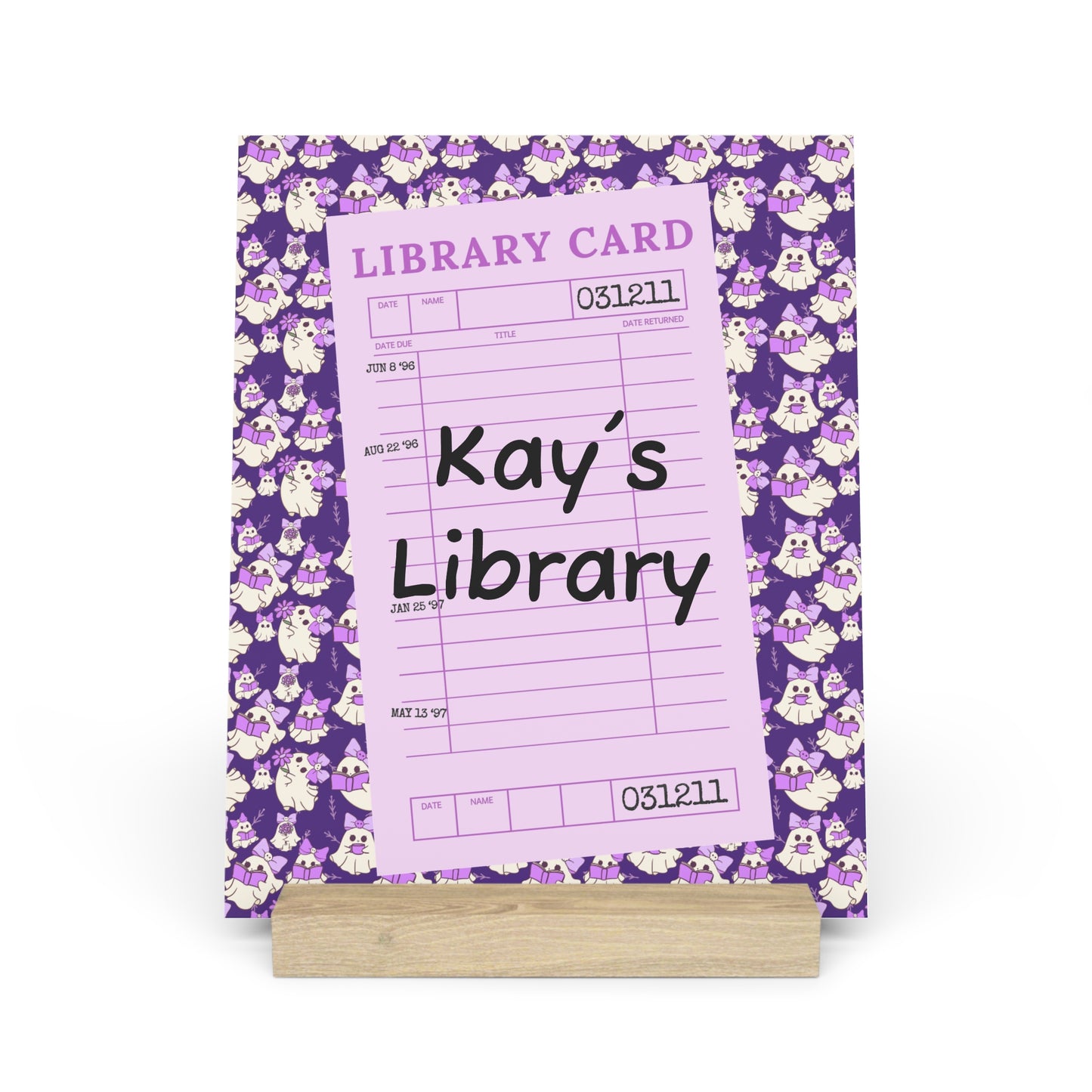 Personalized Bookshelf Decor with Stand