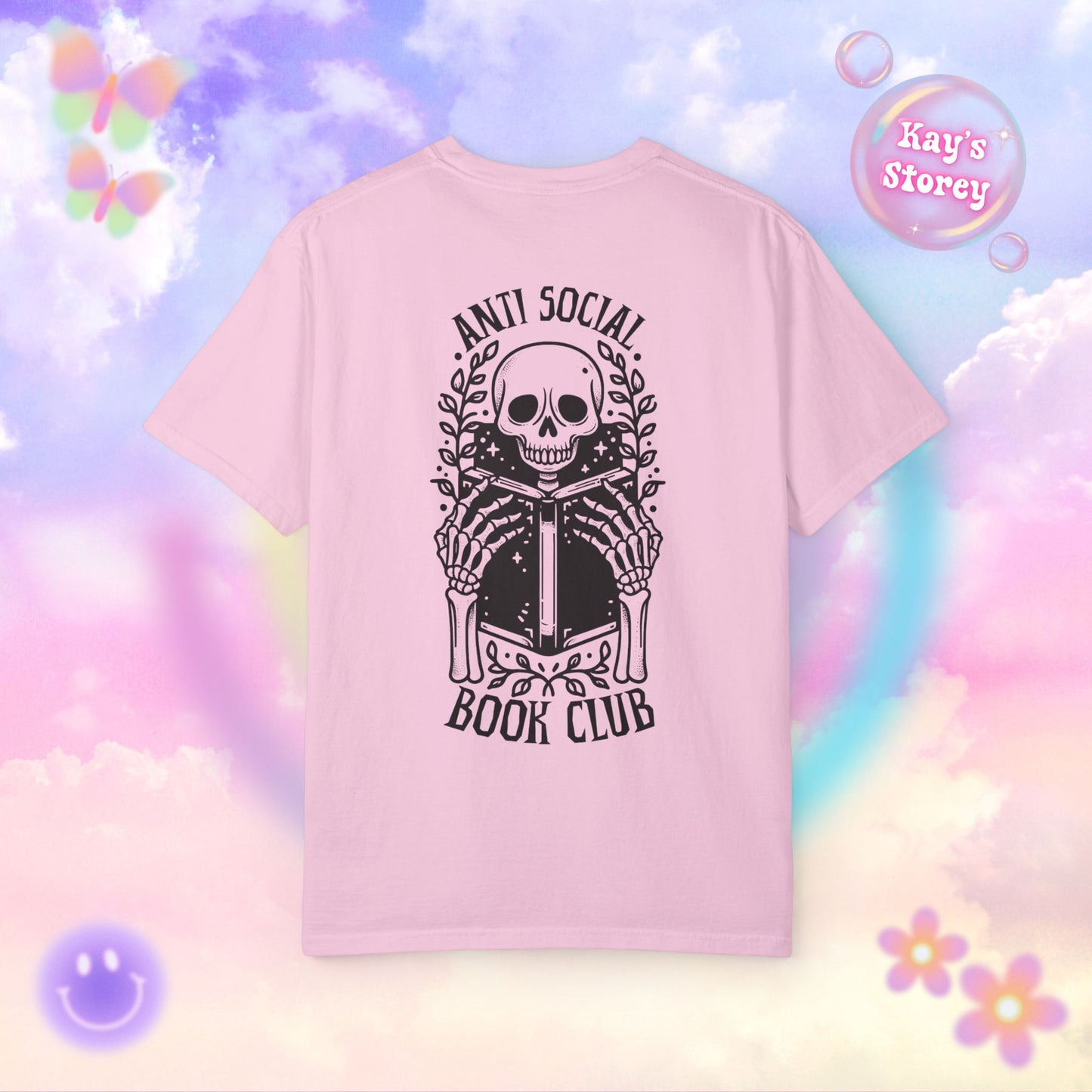 Skeleton Anti Social Comfort Colors T-Shirt