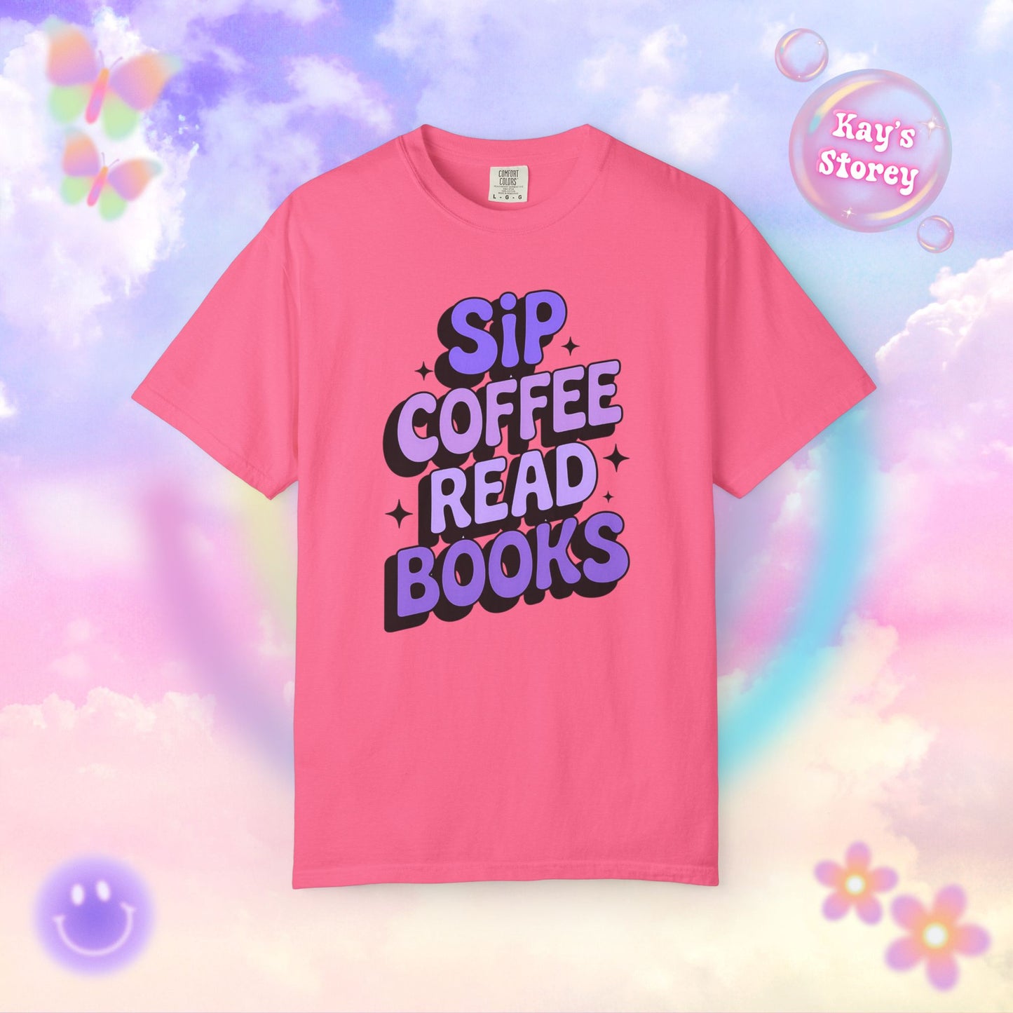 Sip Coffee Read Books Comfort Colors T-Shirt