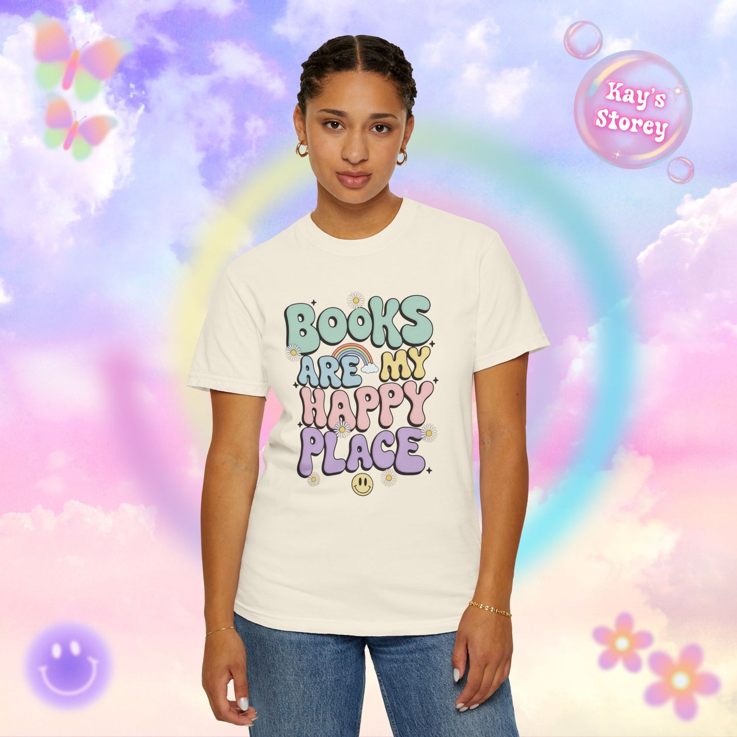 Books Are My Happy Place Comfort Colors T-Shirt