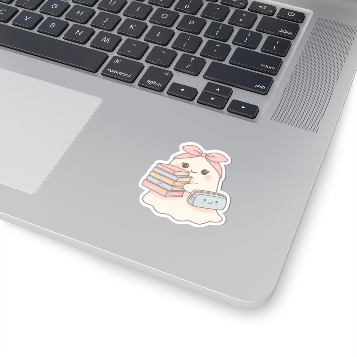 Annotation Ghostly Reading Kiss-Cut Sticker, Book Lover Sticker, Cute Sticker Set, Spooky Decals, Halloween Stickers, Vinyl Kindle Stickers