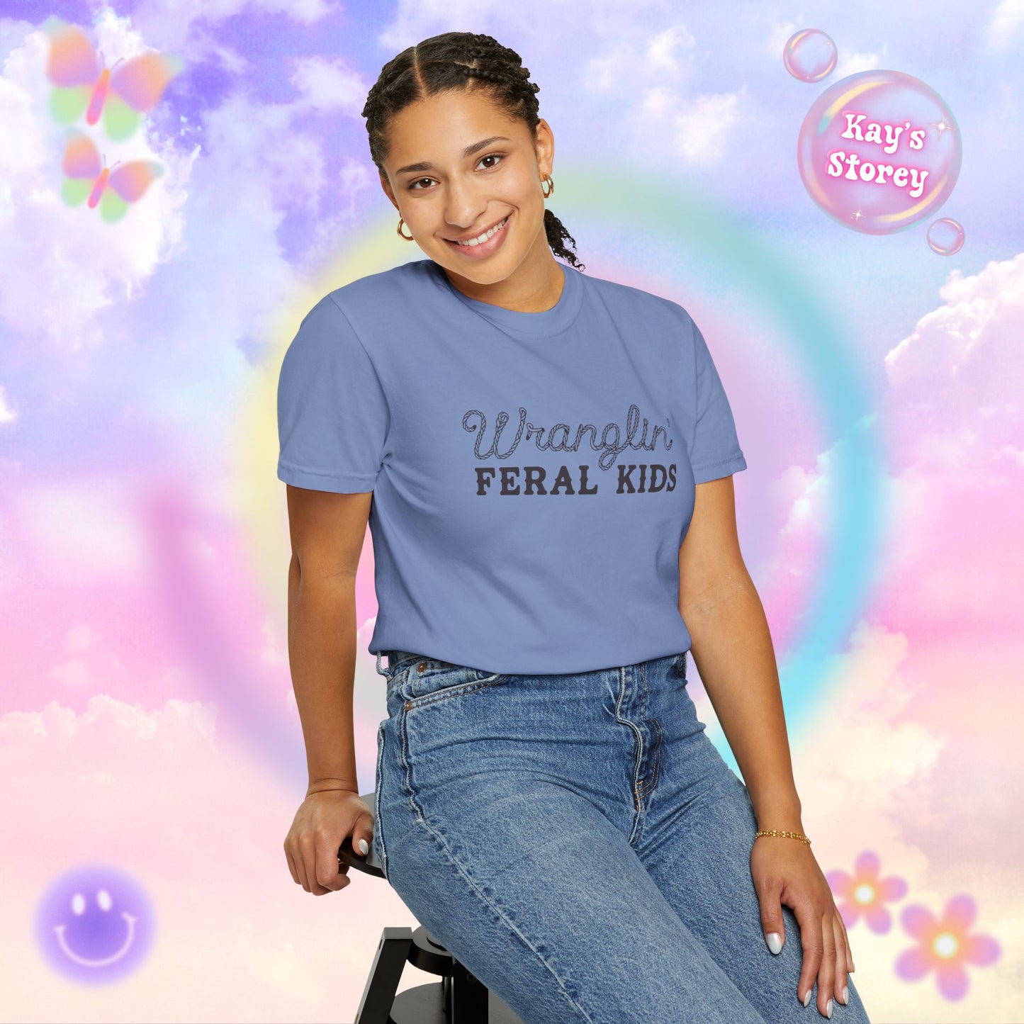Wranglin' Feral Kids Comfort Colors T-Shirt
