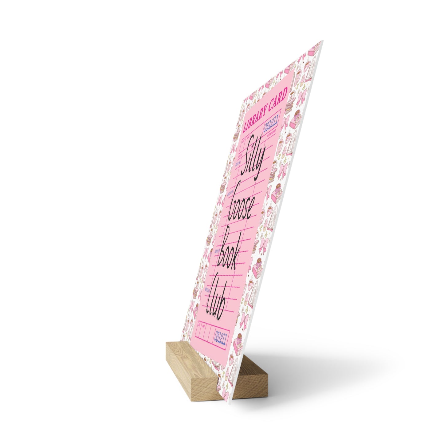 Silly Goose Book Club Bookshelf Decor with Stand