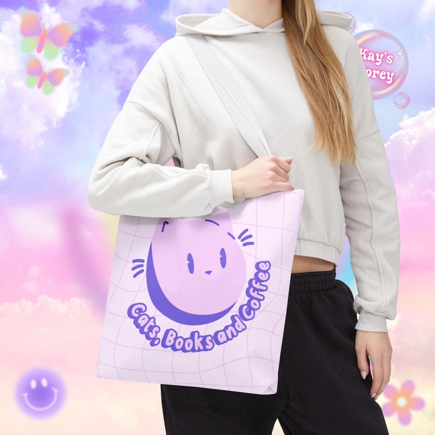 Cats, Books & Coffee Tote Bag
