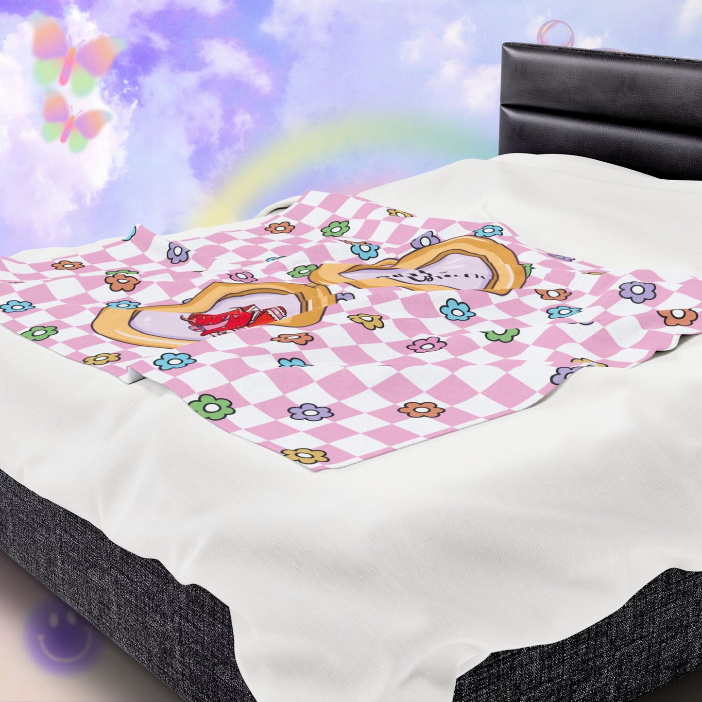 Pink Smut Girlie Velveteen Plush Blanket