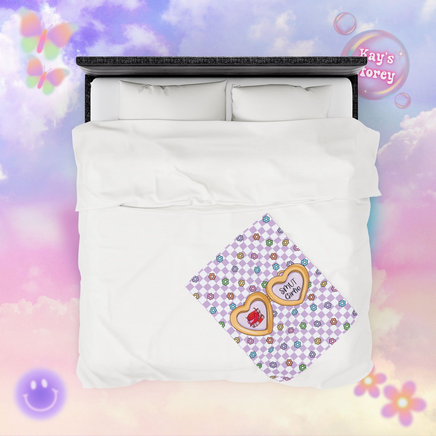 Purple Smut Girlie Velveteen Plush Blanket
