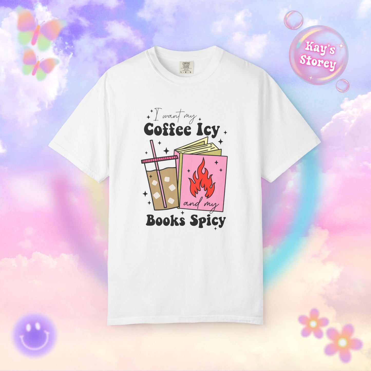 Coffee Icy Books Spicy Comfort Colors T-Shirt