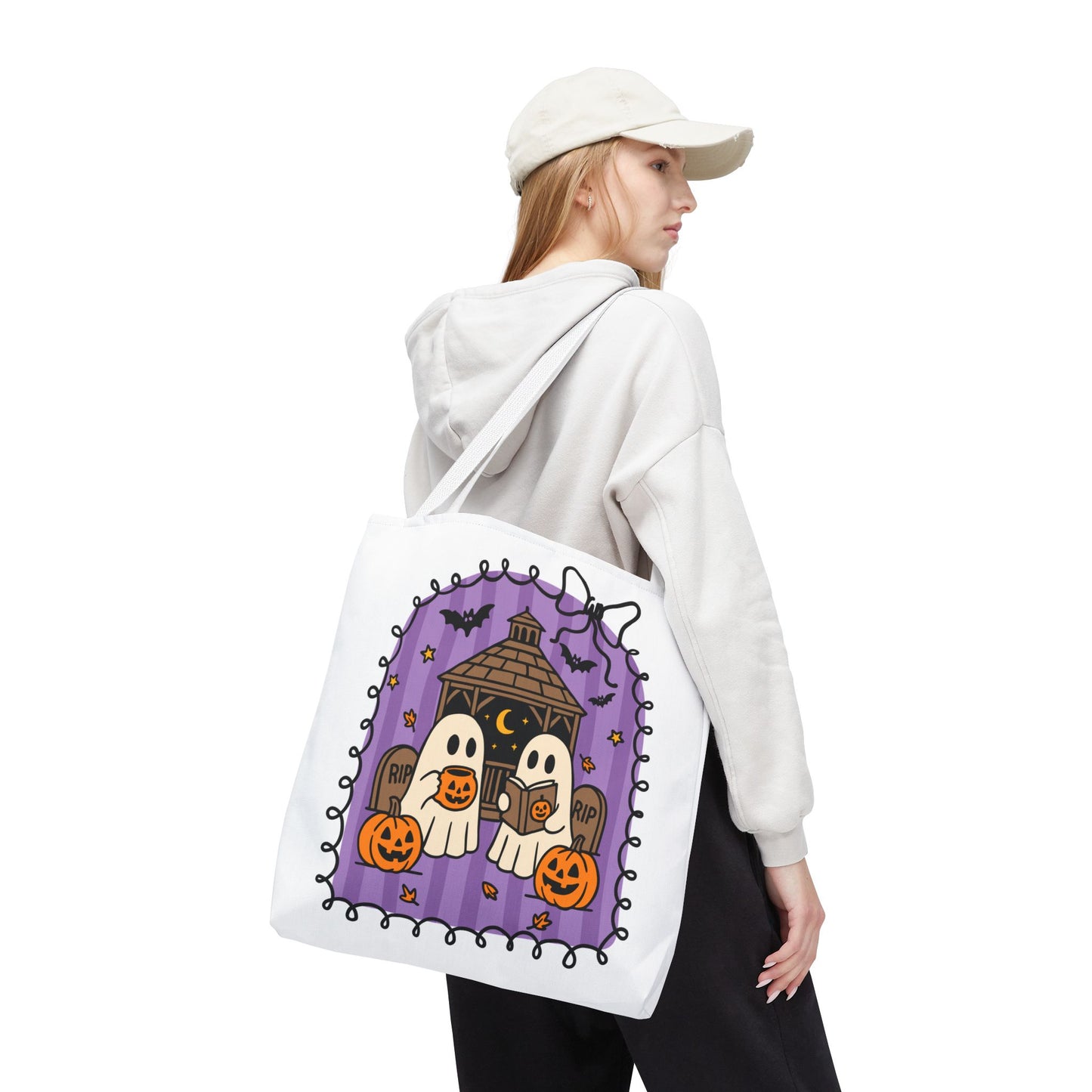 Spooky Season Ghostly Meeting Tote Bag