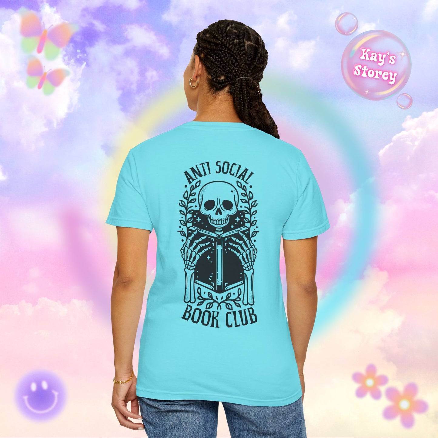 Skeleton Anti Social Comfort Colors T-Shirt