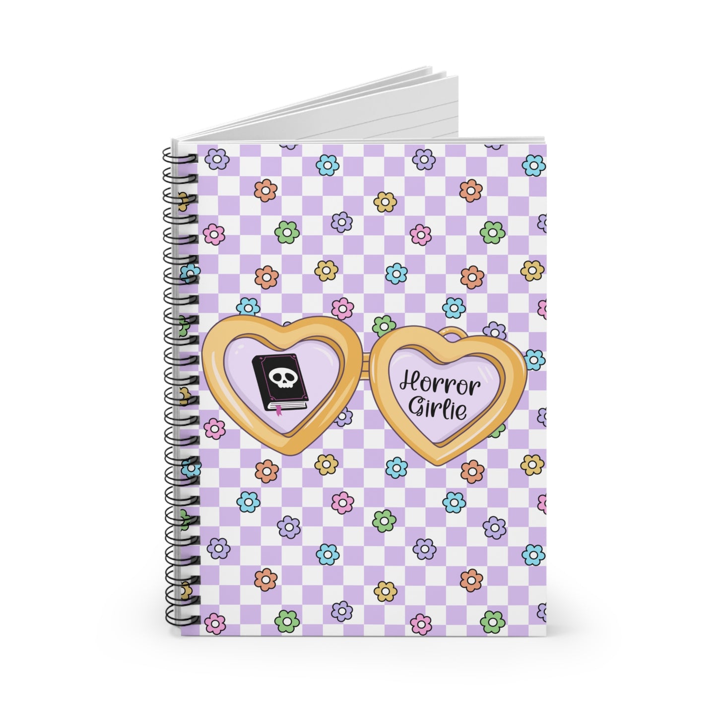 Purple Horror Girlie Spiral Notebook - Ruled Line