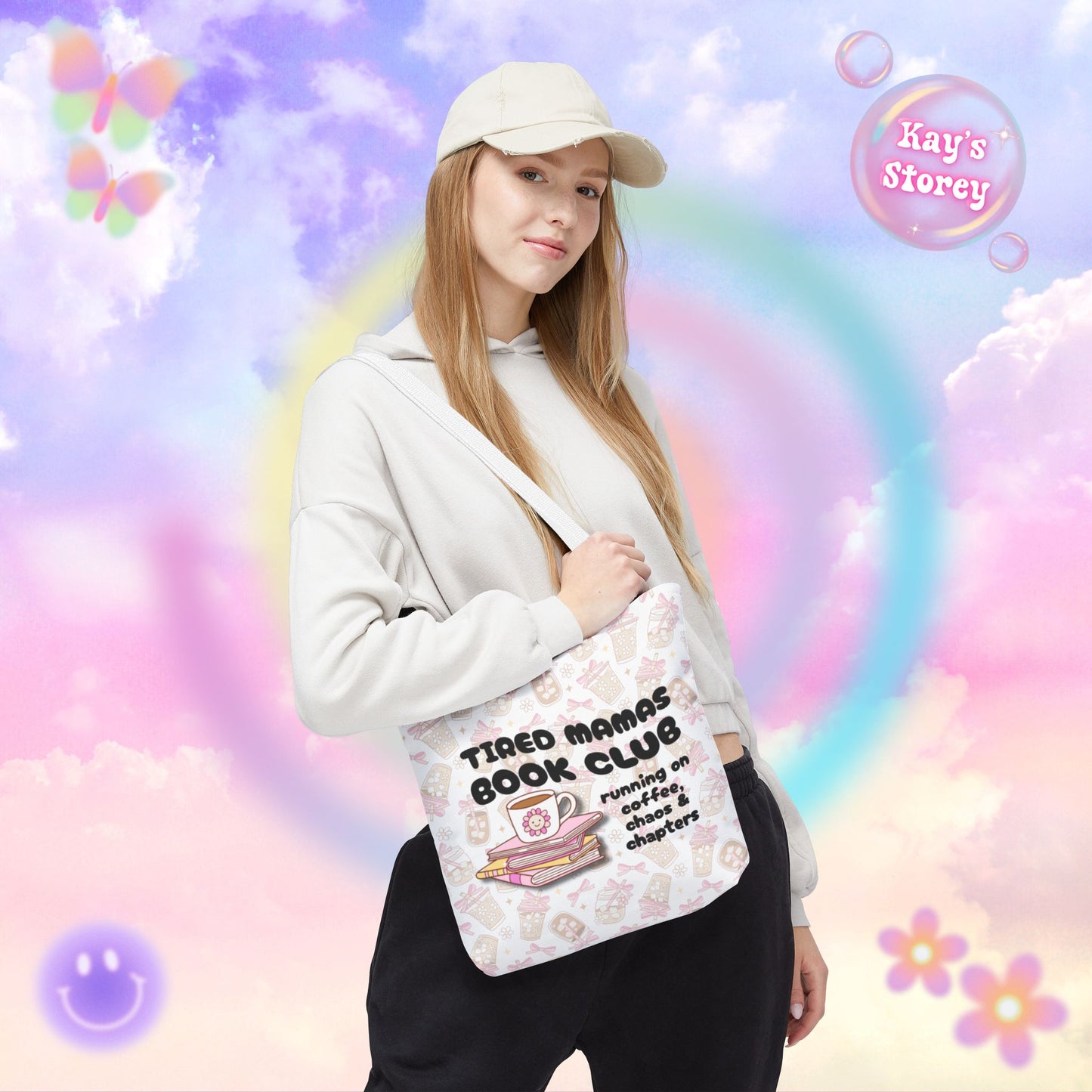 Tired Mamas Book Club Tote Bag